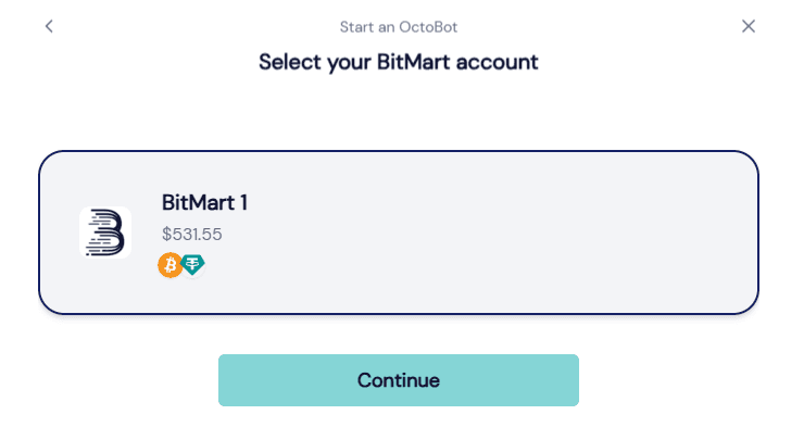 octobot market making exchange accounts list