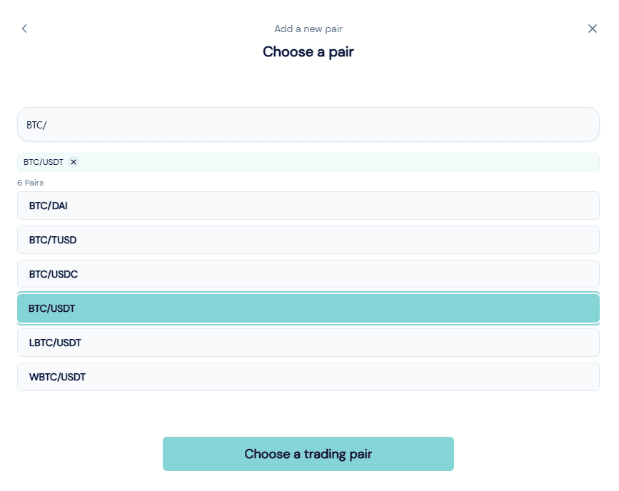 octobot market making starting bot select pairs